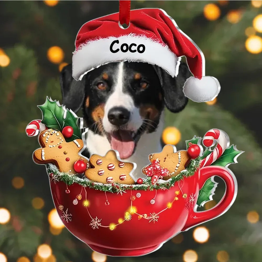 Personalized Pet Lover Gift Custom Face Photo Ornament