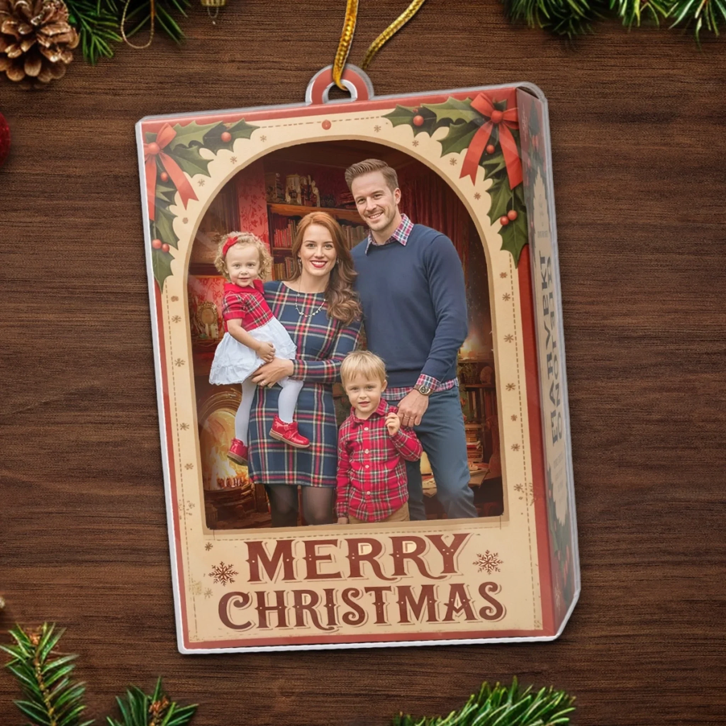 Custom Photo Acrylic Ornament - Personalized Christmas Birthday Gifts For Mom, Dad, Brother, Sister, Kids