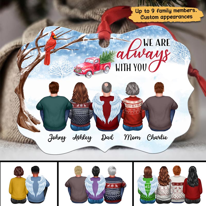 Always With You Family Memorial Personalized Christmas Ornament