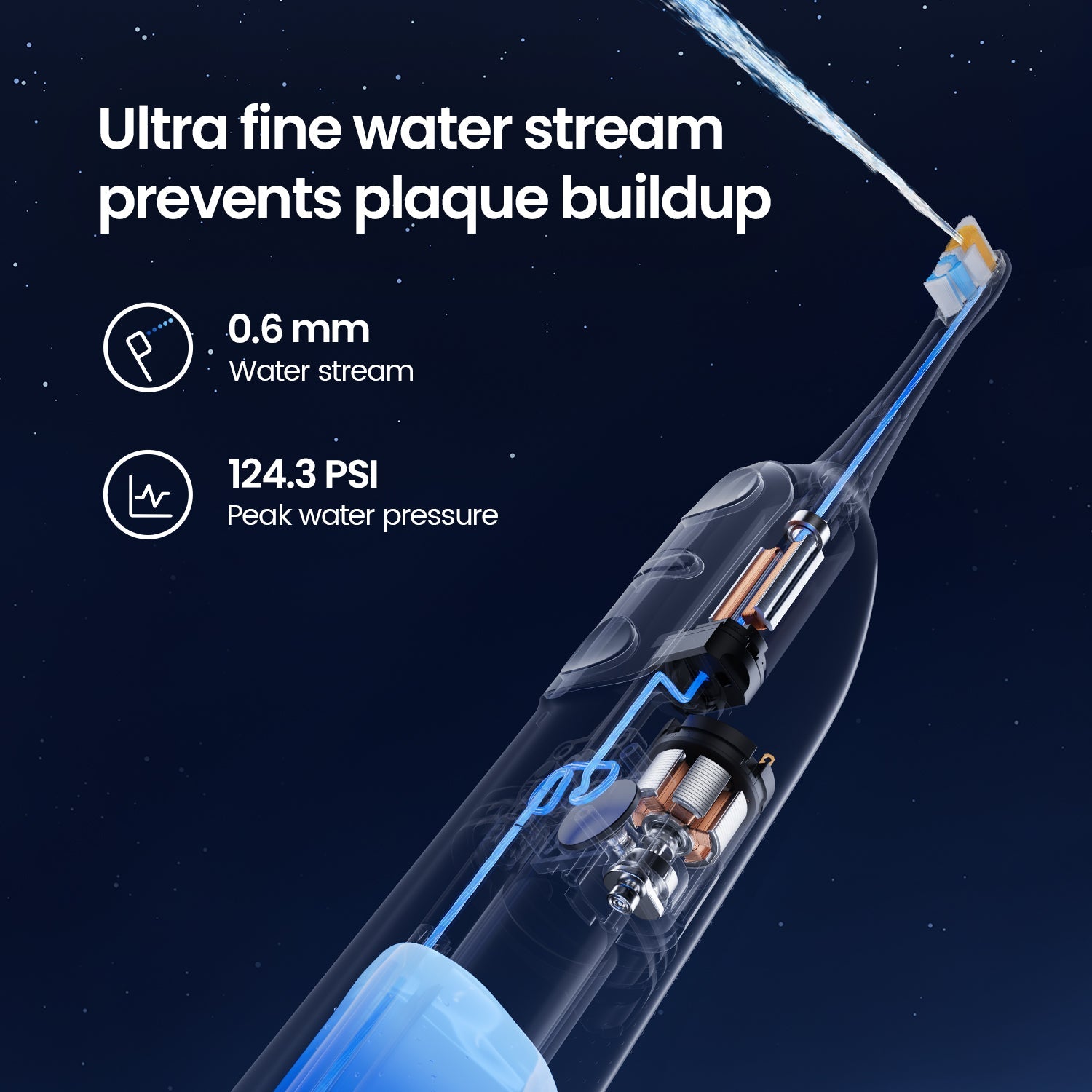 electric toothbrush with water flosser