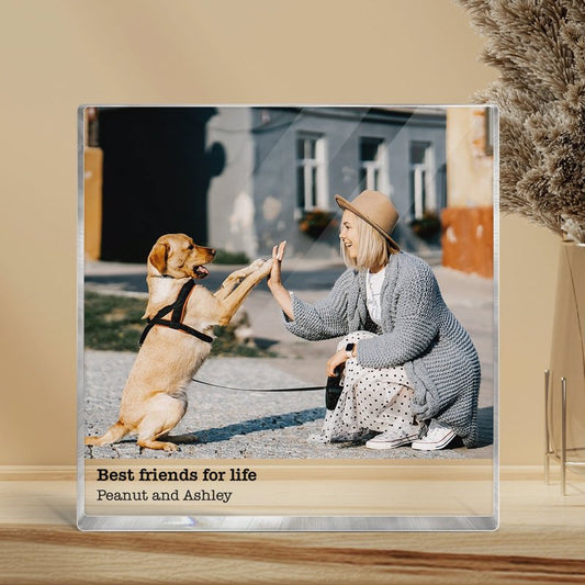 Family Couple Best Friend Keepsake Personalized Photo Print Acrylic Block Plaque With Custom Message