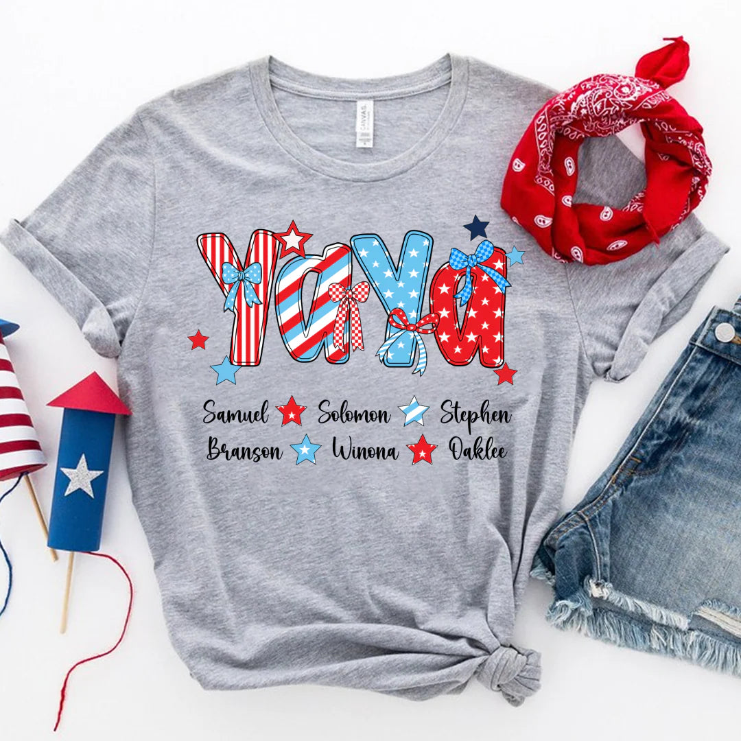 Patriotic American Flag Gigi Custom Gigi And Grandkids