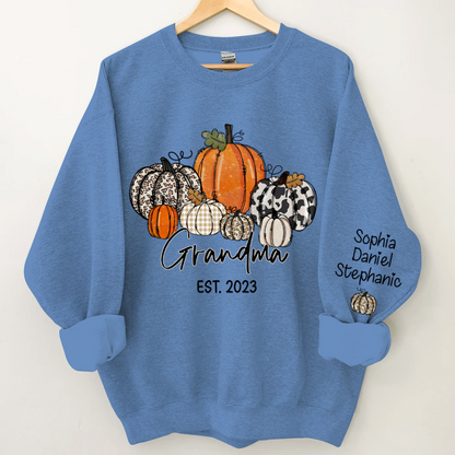 Pumpkin Grandma Est Year And Kids CTH01