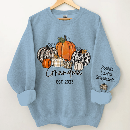 Pumpkin Grandma Est Year And Kids CTH01