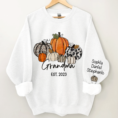 Pumpkin Grandma Est Year And Kids CTH01