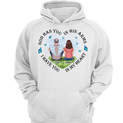 Have You In My Heart Blue Butterflies Memorial Personalized Hoodie Sweatshirt