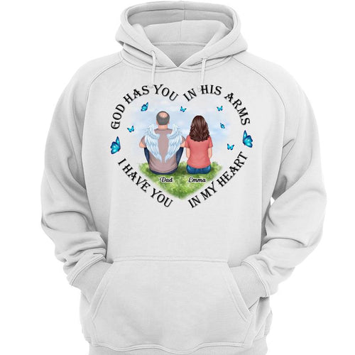 Have You In My Heart Blue Butterflies Memorial Personalized Hoodie Sweatshirt