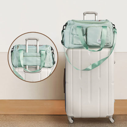 Personalised Multi-compartment Waterproof Weekend Bag with Shoulder Strap and Name Birthday Back to School Gift for Women