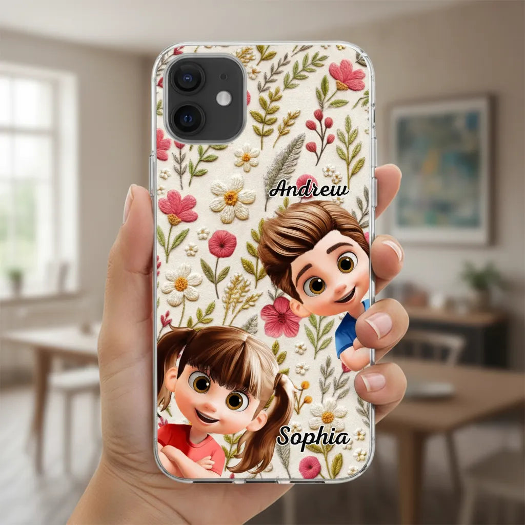 Custom Clear Phone Case - Personalized Birthday Gifts For Mom, Grandma - My Little Joys