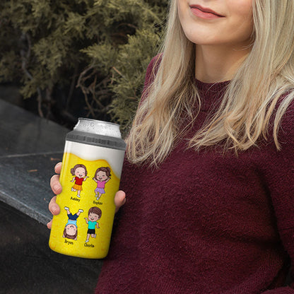 From The Reasons You Drinks Naughty Kids Personalized 4 In 1 Can Cooler