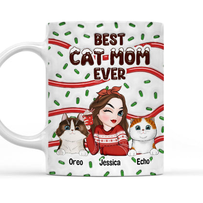 Best Cat Mom Cake - Personalized Custom 3D Inflated Effect Mug