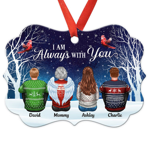 Always With You Family Memorial Snow Personalized Christmas Ornament