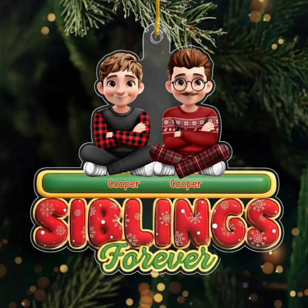 Custom Acrylic Ornament - Personalized Best Friend Christmas Birthday Gifts For Women, Besties, Sisters, BFF - Together We Shine All Season