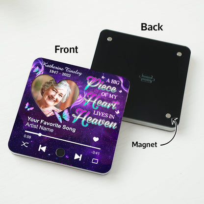 A Song from Heaven – Personalized Music Fridge Magnet With Photo of A Loved One Sympathy Gift, Memorial Gift, Remembrance Gift