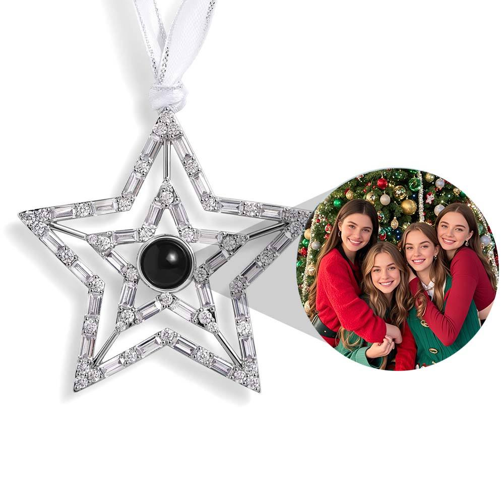 Personalized Pink Snowflake Photo Ornament Christmas Gifts