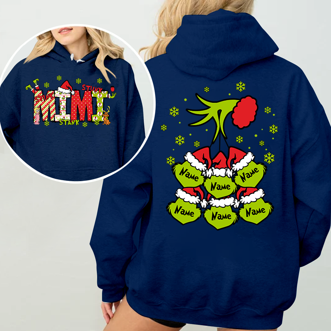 Personalized Nickname Grandma, Mom And Kids Names Christmas 2024 Hoodie