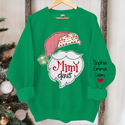 Custom Mimi Claus Christmas With Grandkids Sweatshirt