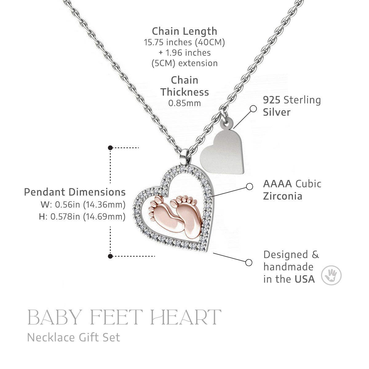 To My Mommy, Merry Christmas (Holiday Card) - Baby Feet Heart Necklace Gift Set