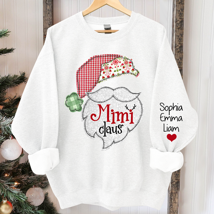 Custom Mimi Claus Christmas With Grandkids Sweatshirt