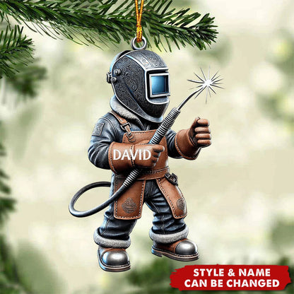 Personalized Welder Custom Name Christmas Ornament