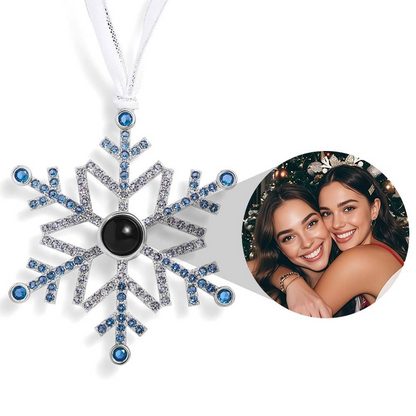 Personalized Pink Snowflake Photo Ornament Christmas Gifts