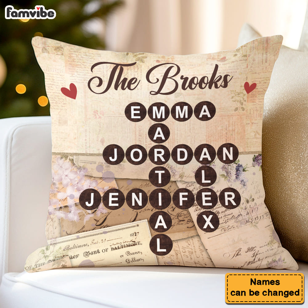 Personalized Crossword Name Gift For Family Decor Pillow 36427 Mockup 4