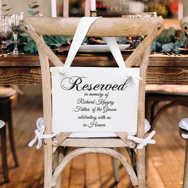 Personalised Multicolor Memorial Seat Sign with Name Memorial Wedding Gift for Family Friend