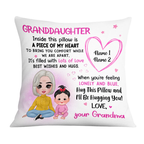 Personalized Granddaughter Hug This Pillow