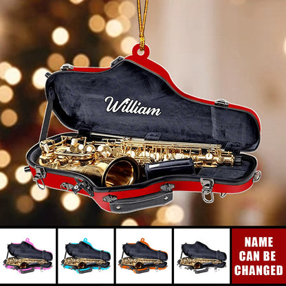 Personalized Saxophone Christmas Ornament, Gift For Saxophone Player