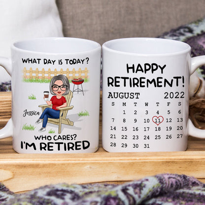 Retirement Gift What Day Is Today Calendar Personalized Mug