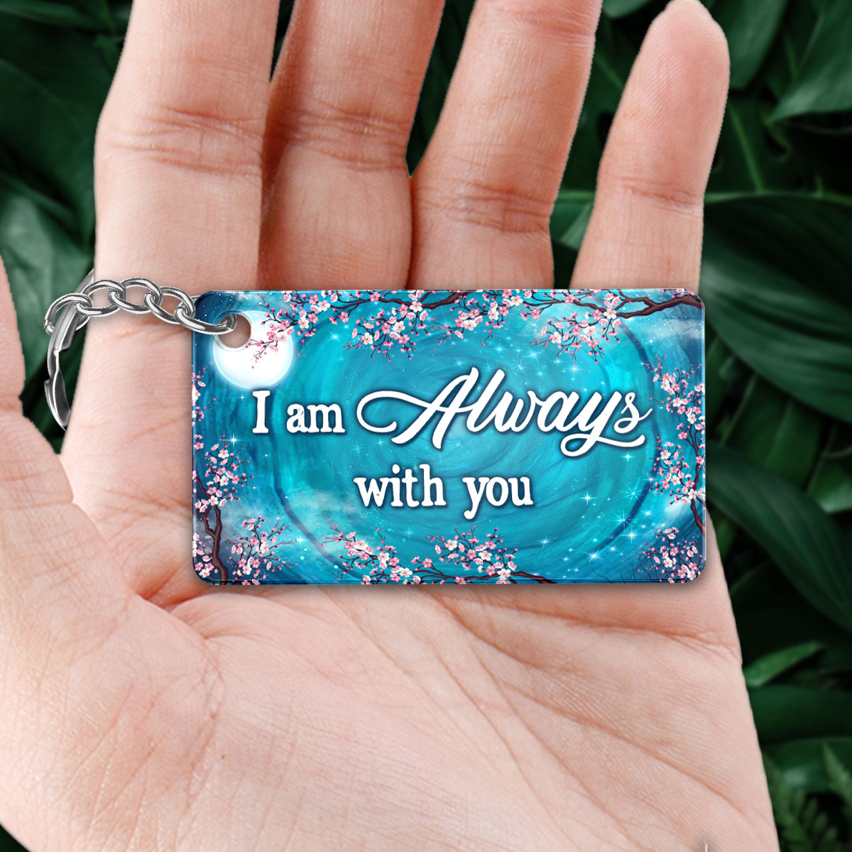 Blossom Moon Family Memorial Gift Sympathy Remembrance Keepsake Personalized Acrylic Keychain