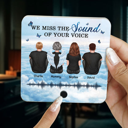 Miss The Sound Of Your Voice Memorial Voice Message Remembrance Keepsake Personalized Music Fridge Magnet