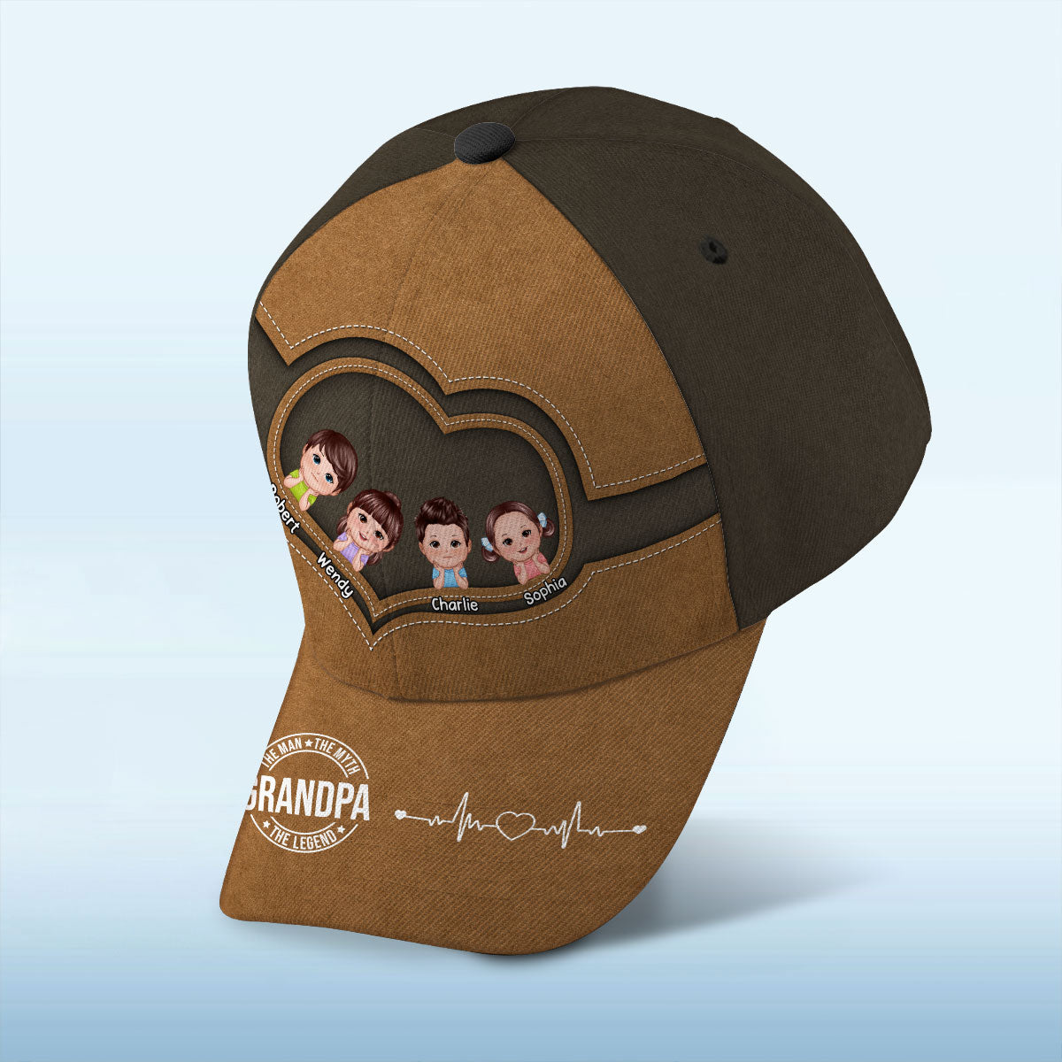 The Legend Grandpa Personalized Classic Cap, Gift For Grandpa, Gift For Him
