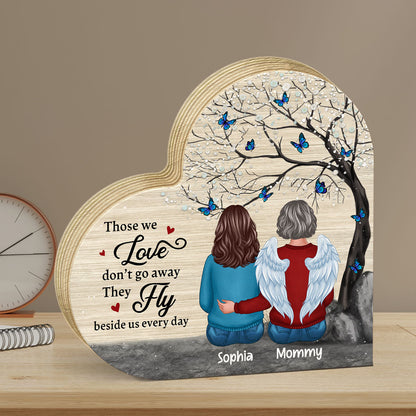 Family Memorial Blossom Tree Personalized Heart Wooden Plaque