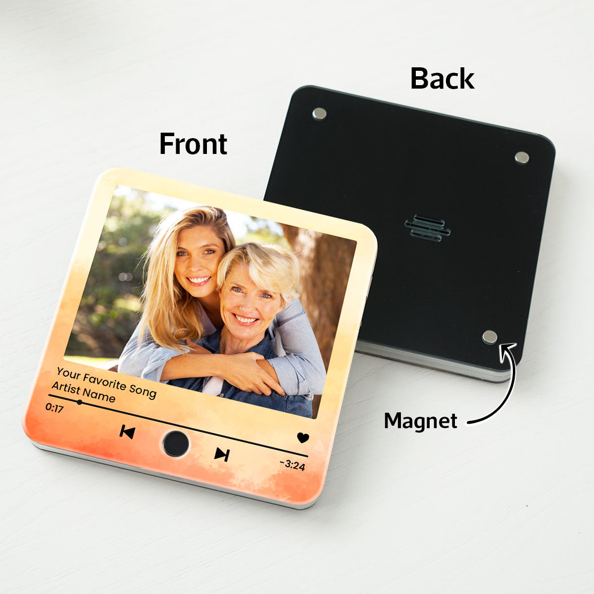 Capturing Mother Daughter Moments Favorite Song Personalized Music Fridge Magnet, Perfect Mother's Day Gift, Music Gift For Mom, Gift From Daughter