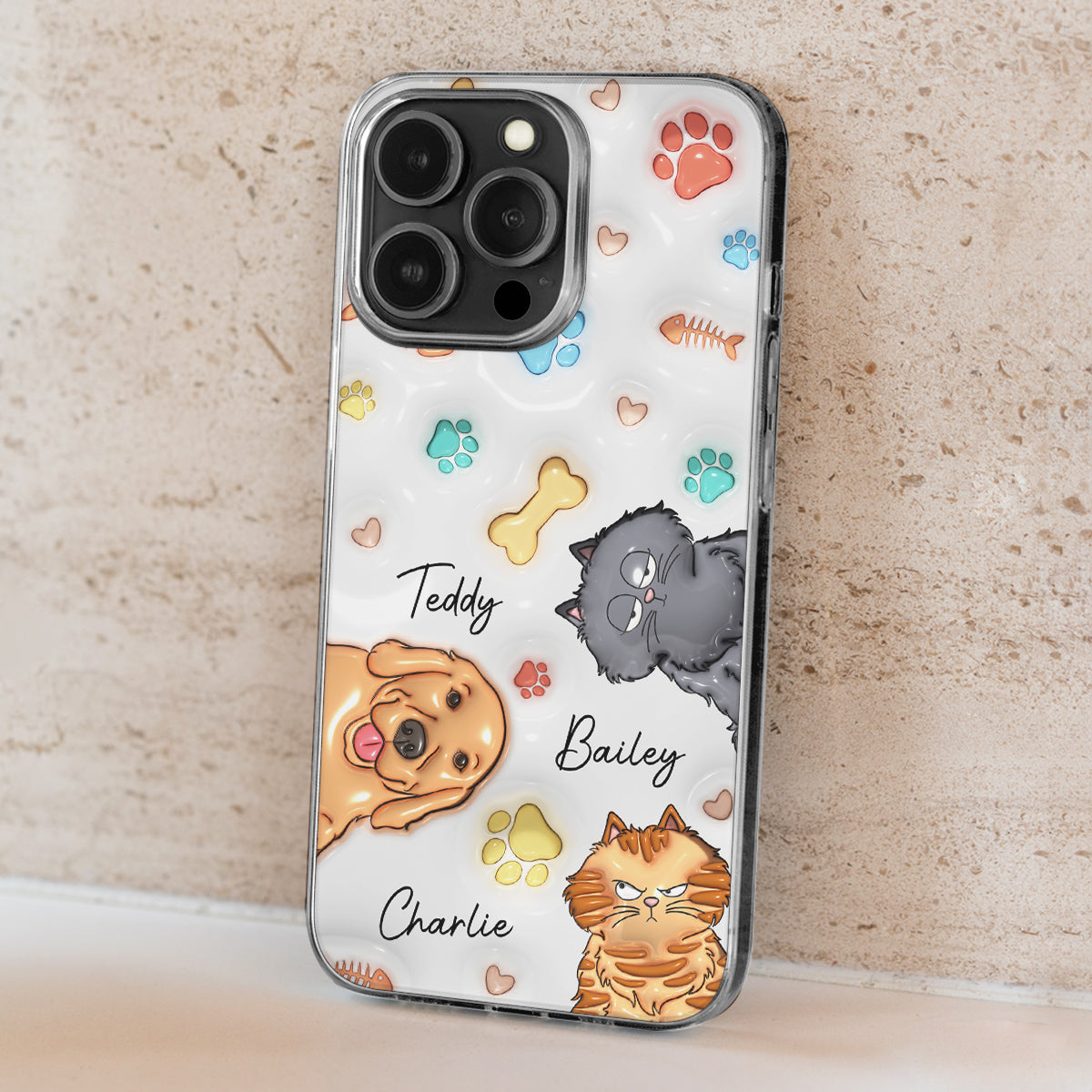 My Lovely Fur Babies Ver Pet - Personalized Custom 3D Inflated Effect Phone Case