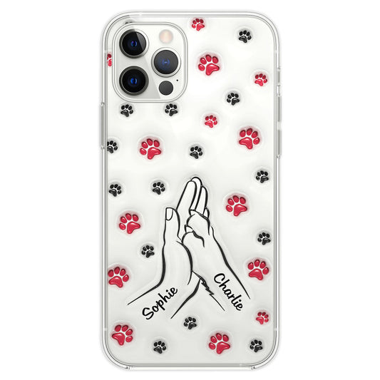 Paw And Hand - Personalized Custom 3D Inflated Effect Phone Case