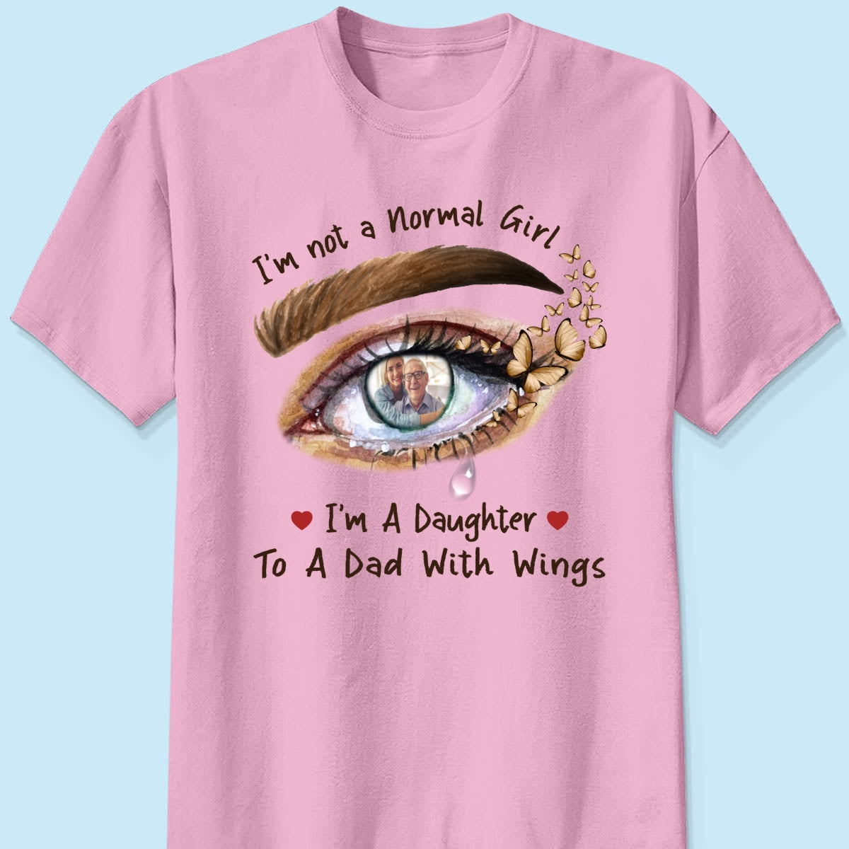 A Daughter To A Dad With Wings Personalized Memorial Shirt