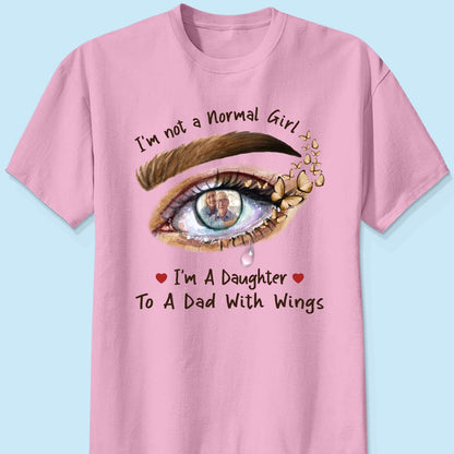 A Daughter To A Dad With Wings Personalized Memorial Shirt