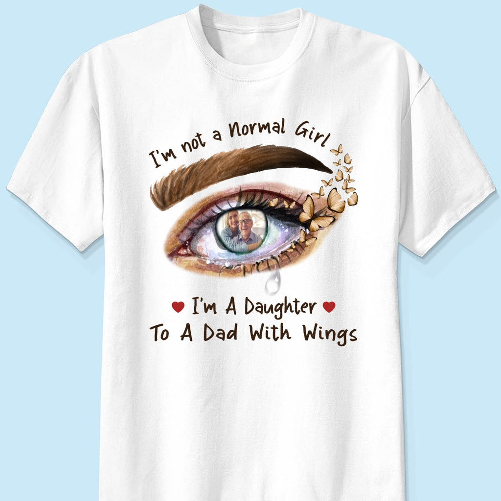 A Daughter To A Dad With Wings Personalized Memorial Shirt