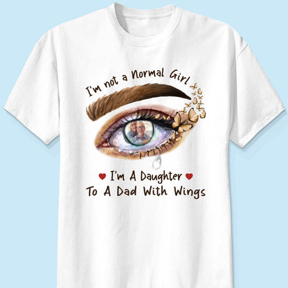 A Daughter To A Dad With Wings Personalized Memorial Shirt