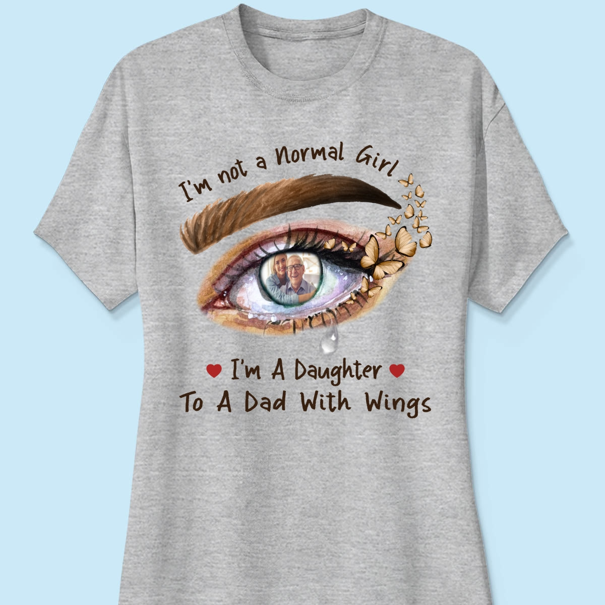 A Daughter To A Dad With Wings Personalized Memorial Shirt