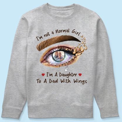 A Daughter To A Dad With Wings Personalized Memorial Shirt