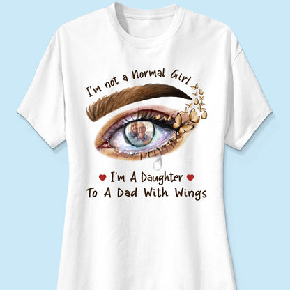 A Daughter To A Dad With Wings Personalized Memorial Shirt