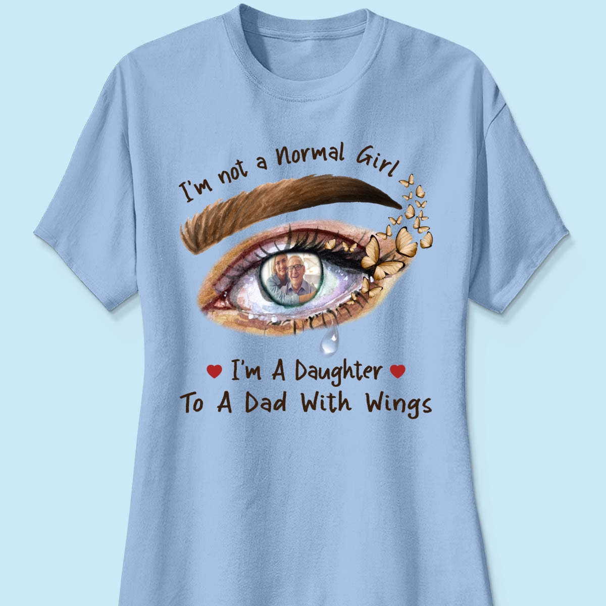 A Daughter To A Dad With Wings Personalized Memorial Shirt