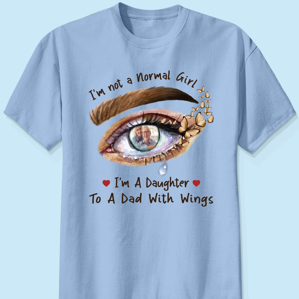 A Daughter To A Dad With Wings Personalized Memorial Shirt