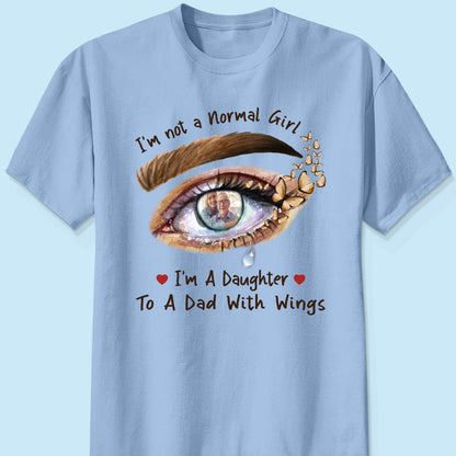 A Daughter To A Dad With Wings Personalized Memorial Shirt