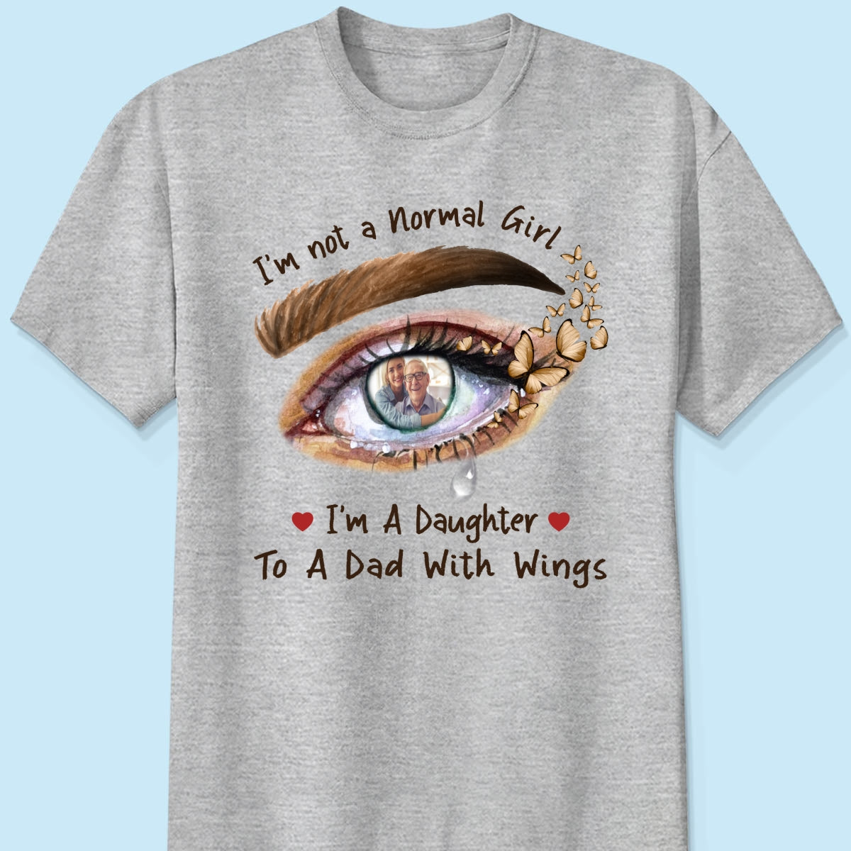 A Daughter To A Dad With Wings Personalized Memorial Shirt