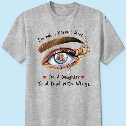 A Daughter To A Dad With Wings Personalized Memorial Shirt