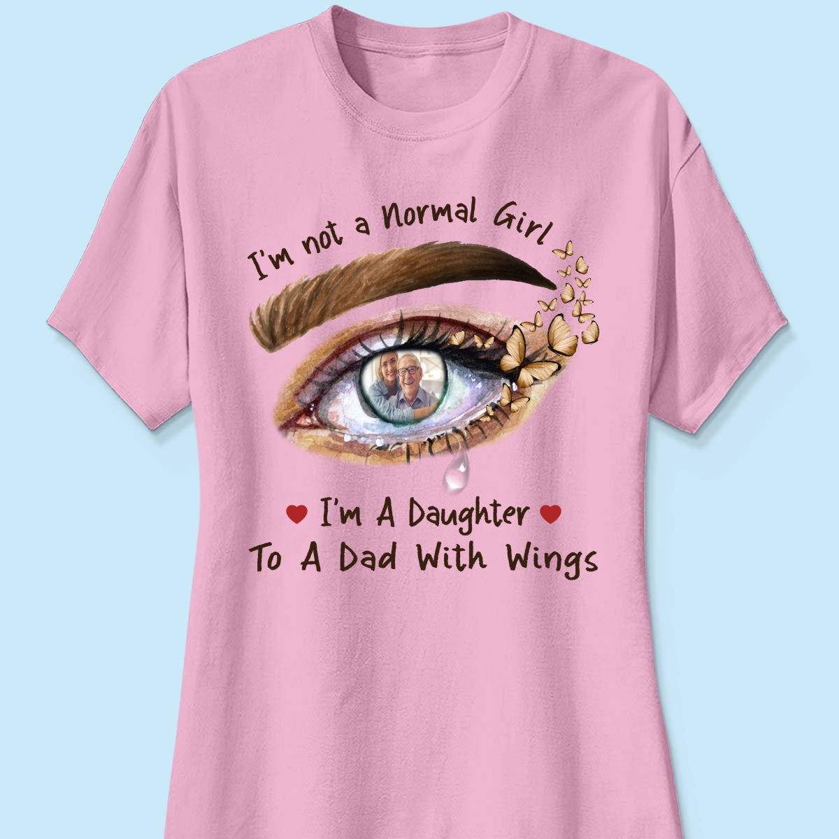 A Daughter To A Dad With Wings Personalized Memorial Shirt